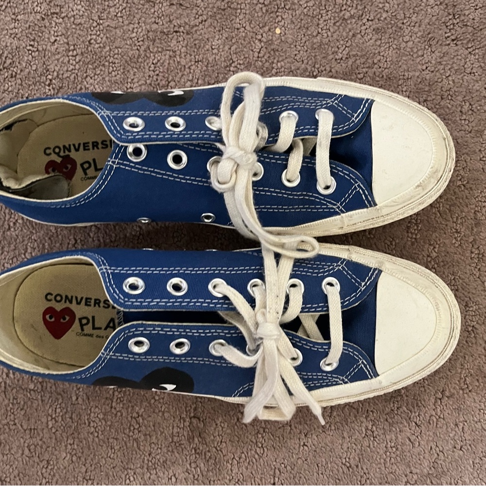 Comme de garçons Unisex Navy and White Sneakers
